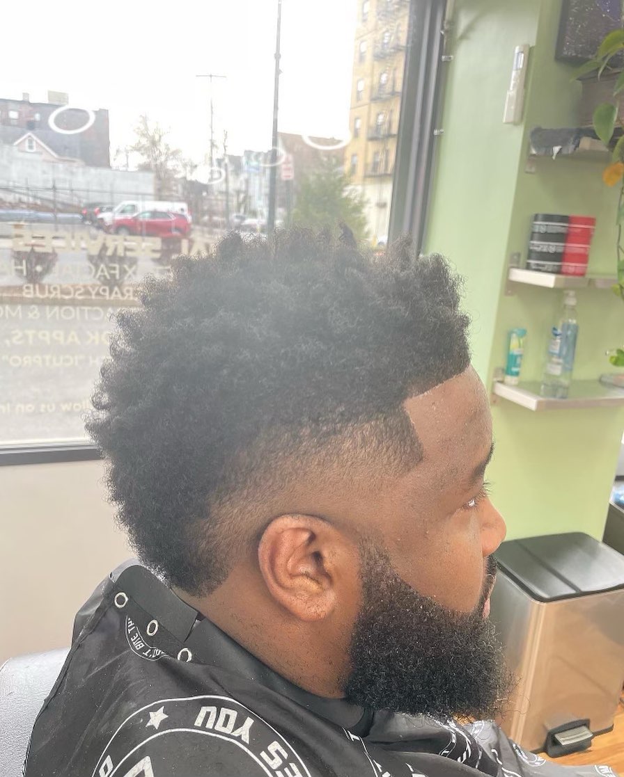 Low fade, brushed up