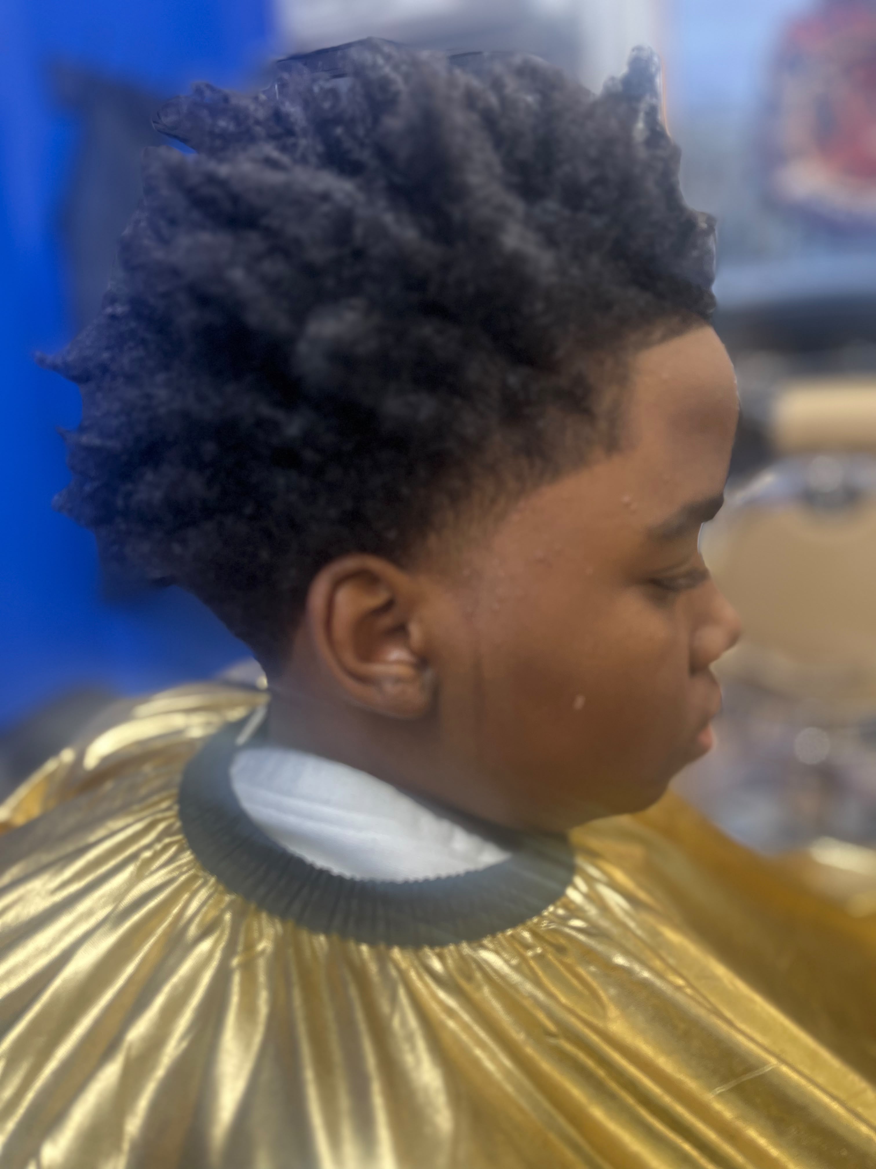 Barber cutting hair